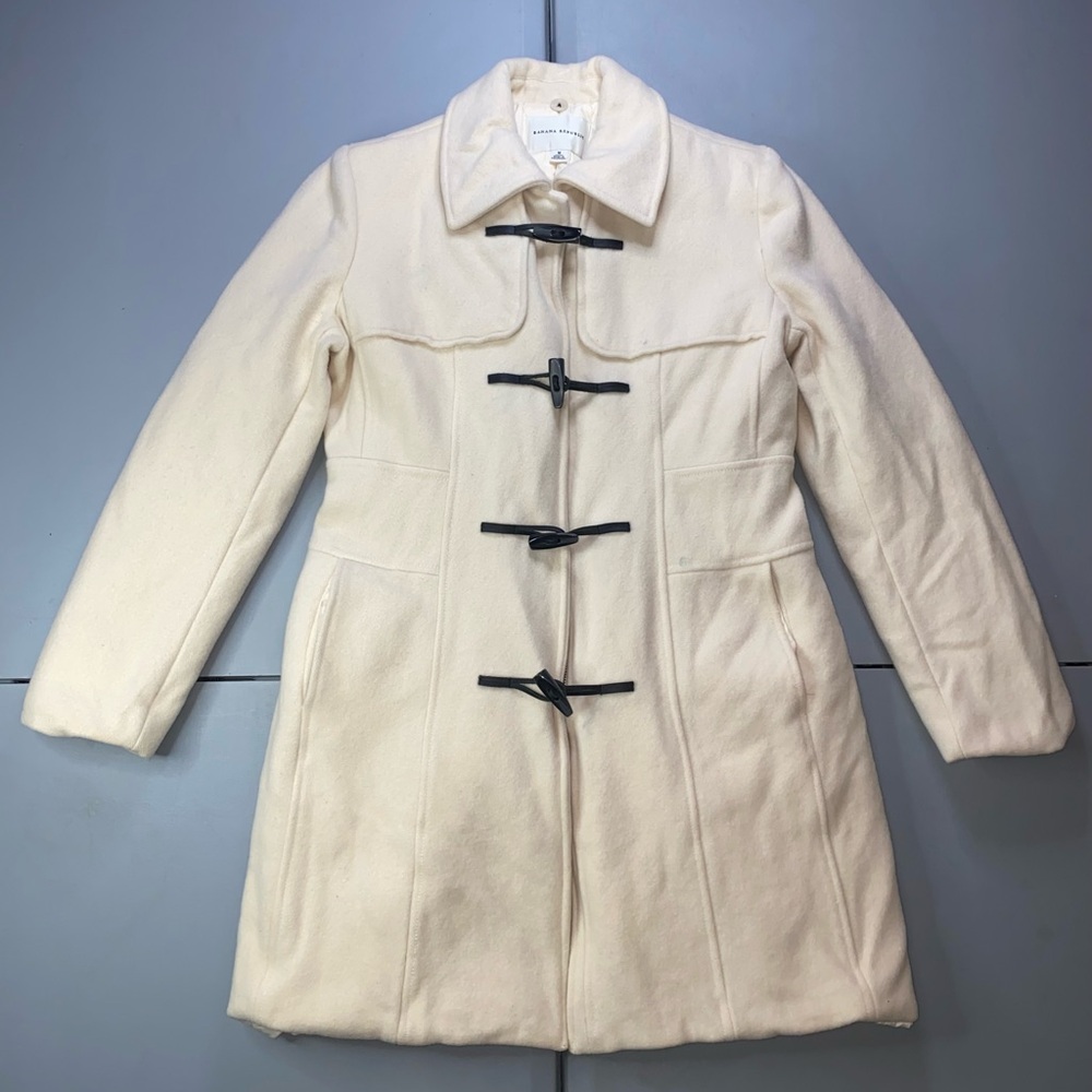 Banana Republic Wool Pea Coat Ivory